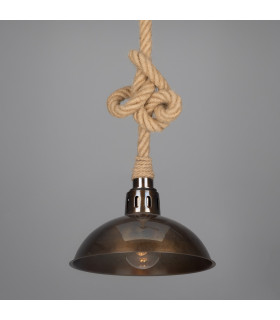 Tahiti Outdoor Rope Pendant Antique Brass IP65-2