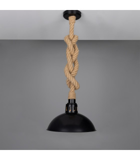 Tahiti Outdoor Rope Pendant Matte Black IP65-2