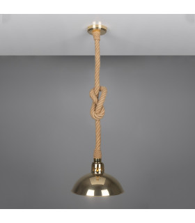 Tahiti Outdoor Rope Pendant Polished Brass IP65-2