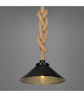 Naxos Outdoor Rope Pendant Matte Black IP65-1