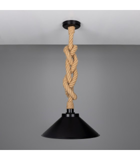 Naxos Outdoor Rope Pendant Matte Black IP65-2