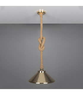 Naxos Outdoor Rope Pendant Polished Brass IP65-2