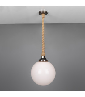 Azores Bathroom Rope Globe Pendant Antique Brass IP44-1