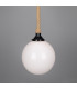 Azores Bathroom Rope Globe Pendant Matte Black IP44-1