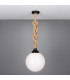 Azores Bathroom Rope Globe Pendant Matte Black IP44-2
