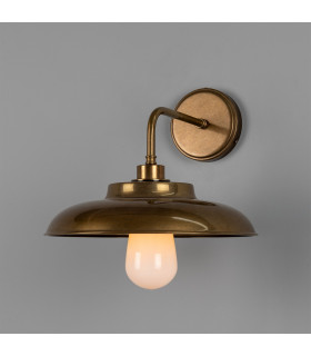 Darya Outdoor Wall Light Antique Brass Opal Glass IP65-1