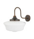 Anath Bathroom Swan Neck Wall Light Antique Brass IP44-2