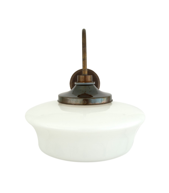 Anath Bathroom Swan Neck Wall Light Antique Brass IP44-3