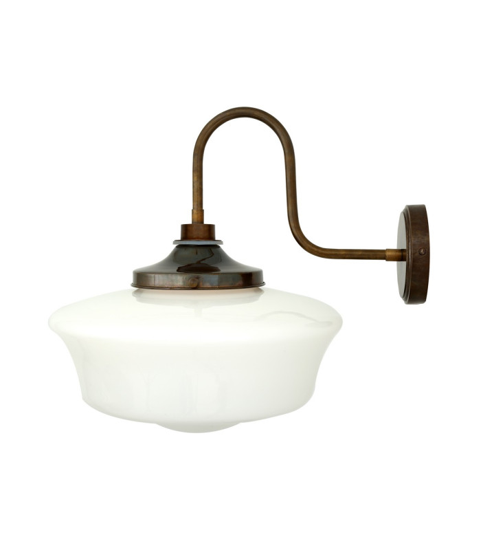 Anath Bathroom Swan Neck Wall Light Antique Brass IP44-4