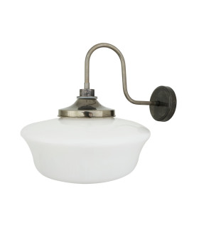 Anath Bathroom Swan Neck Wall Light Antique Silver IP44