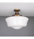 Schoolhouse Globe Ceiling Light Antique Brass-1