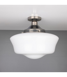 Schoolhouse Globe Ceiling Light Antique Silver-1