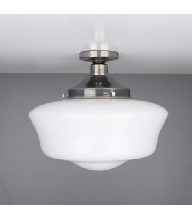 Schoolhouse Globe Ceiling Light Antique Silver-2