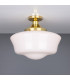 Schoolhouse Globe Ceiling Light Polished Brass-1