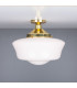 Schoolhouse Globe Ceiling Light Polished Brass-2