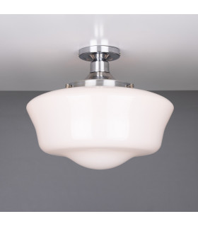 Schoolhouse Globe Ceiling Light Polished Chrome-1
