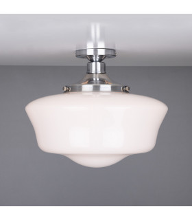 Schoolhouse Globe Ceiling Light Polished Chrome-2