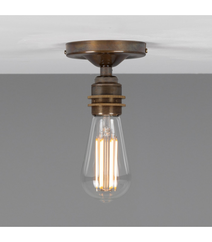 Bexter Vintage Flush Ceiling Light Antique Brass-1