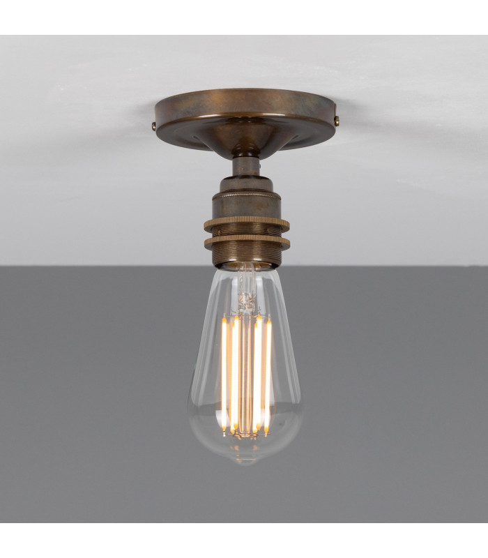 Bexter Vintage Flush Ceiling Light Antique Brass-2