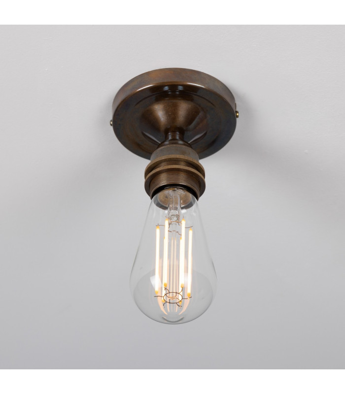 Bexter Vintage Flush Ceiling Light Antique Brass-3