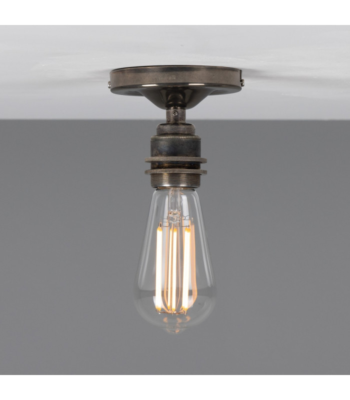 Bexter Vintage Flush Ceiling Light Antique Silver-1