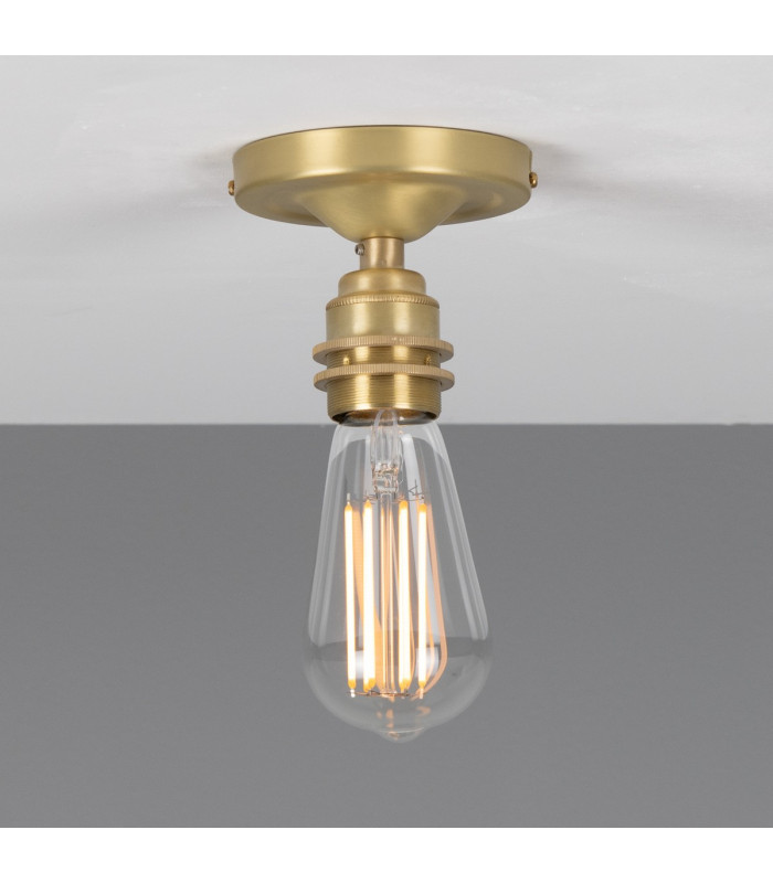 Bexter Vintage Flush Ceiling Light Satin Brass-2