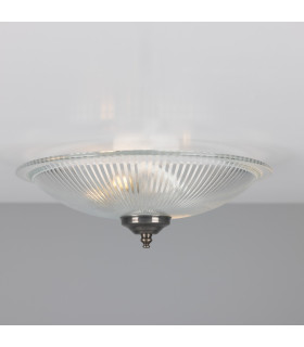 Nicosa Shallow Halophane Light Antique Silver-1