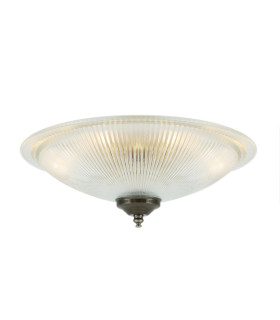 Nicosa Shallow Halophane Light Antique Silver-2