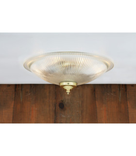 Nicosa Shallow Halophane Light Polished Brass-1