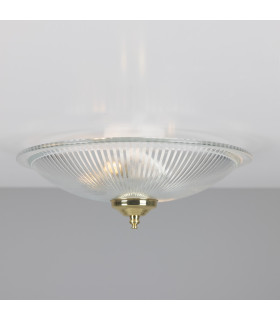 Nicosa Shallow Halophane Light Polished Brass-2