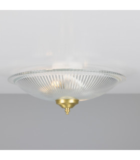 Nicosa Shallow Halophane Light Satin Brass-1