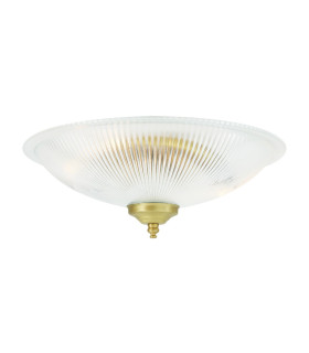 Nicosa Shallow Halophane Light Satin Brass-2