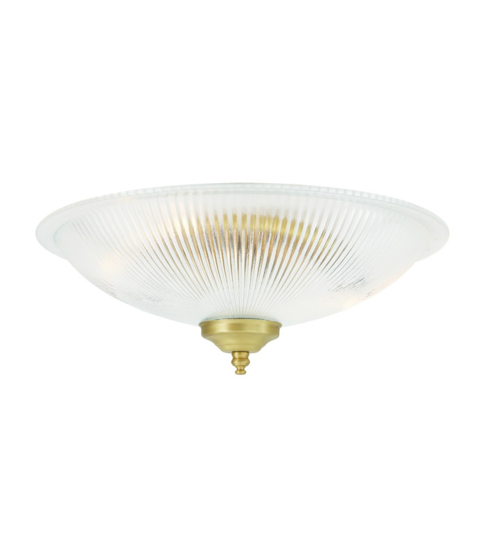 Nicosa Shallow Halophane Light Satin Brass-2