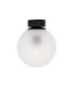 Venice Globe Ceiling Light Matt Black Frosted-1