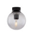 Venice Globe Ceiling Light Matt Black Smoked-1