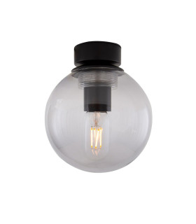 Venice Globe Ceiling Light Matt Black Smoked-2