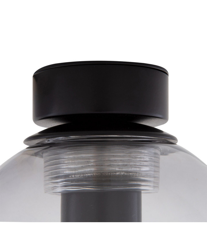 Venice Globe Ceiling Light Matt Black Smoked-3