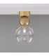 Helena Globe Ceiling Light Satin Brass Clear-1