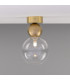 Helena Globe Ceiling Light Satin Brass Clear-2