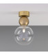 Helena Globe Ceiling Light Satin Brass Clear-3