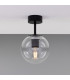 Venice Globe Ceiling/Globe Wall Light Matte Black Clear-1