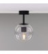 Venice Globe Ceiling/Globe Wall Light Matte Black Clear-2