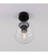 Venice Globe Ceiling/Globe Wall Light Matte Black Clear-3