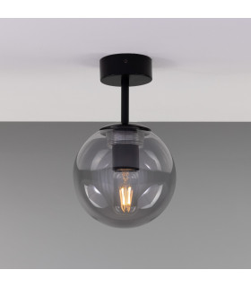 Venice Globe Ceiling/Globe Wall Light Matte Black Smoked-1