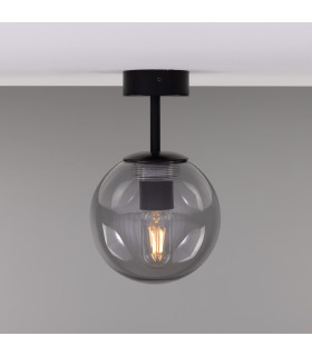 Venice Globe Ceiling/Globe Wall Light Matte Black Smoked-2