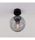 Venice Globe Ceiling/Globe Wall Light Matte Black Smoked-3