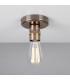 Devon Minimalist Brass Flush Ceiling Light Antique Brass-1