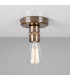 Devon Minimalist Brass Flush Ceiling Light Antique Brass-2