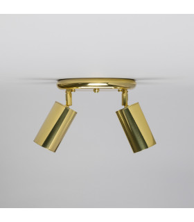 Evanston Two Light Spotlight Polished Brass-1