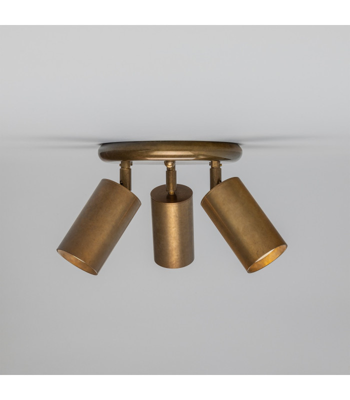 Evanston Three Light Spotlight Antique Brass-1